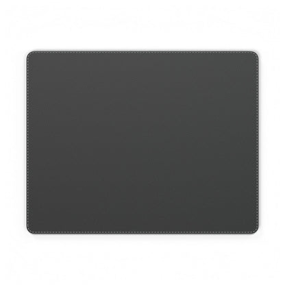 Hexagon Monogram PU Leather Mouse Mat — Navy Geometric Desk Pad