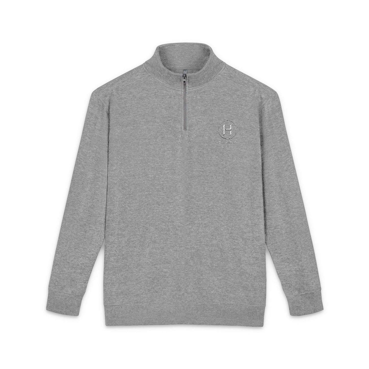 Embroidered Compass Quarter-Zip Fleece Pullover