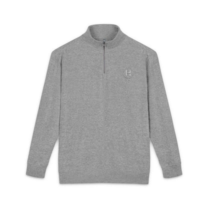 Embroidered Compass Quarter-Zip Fleece Pullover