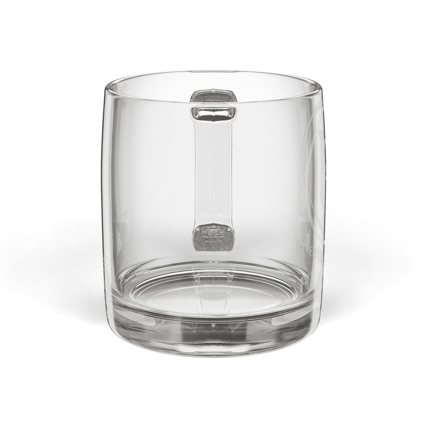 Engraved Glass Coffee Mug — 12.25 oz Clear Personalized Mug