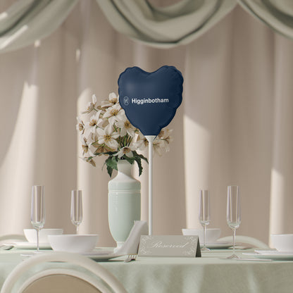 Heart-Shaped Navy Foil Balloon — Custom Logo 6" Balloon for Events & Promotions