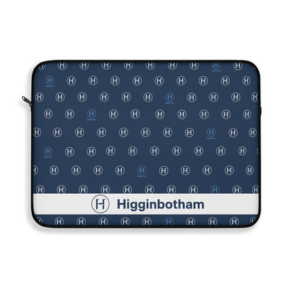 Monogrammed Navy Pattern Laptop Sleeve