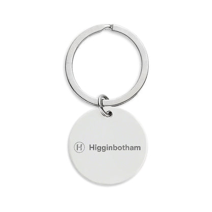 Higg Values- Engravable Stainless Steel Round Keychain