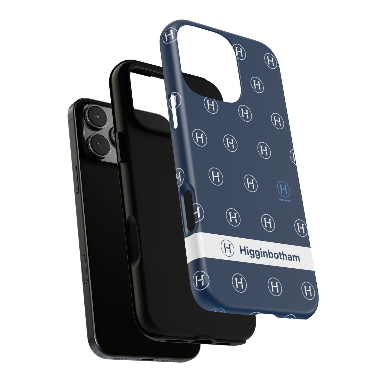 Navy Monogram Tough Phone Case — Shielded Slim Protective Cover