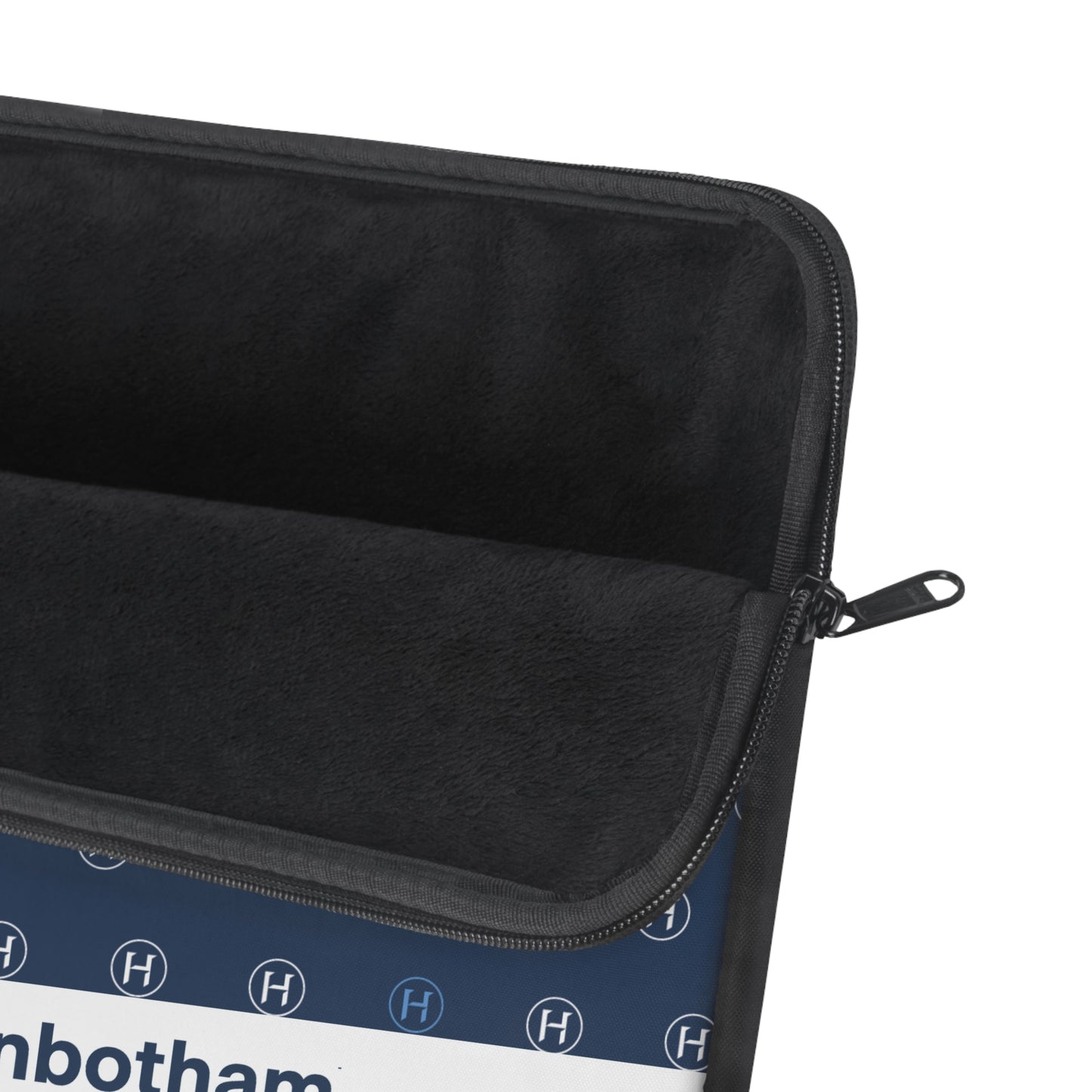 Monogrammed Navy Pattern Laptop Sleeve