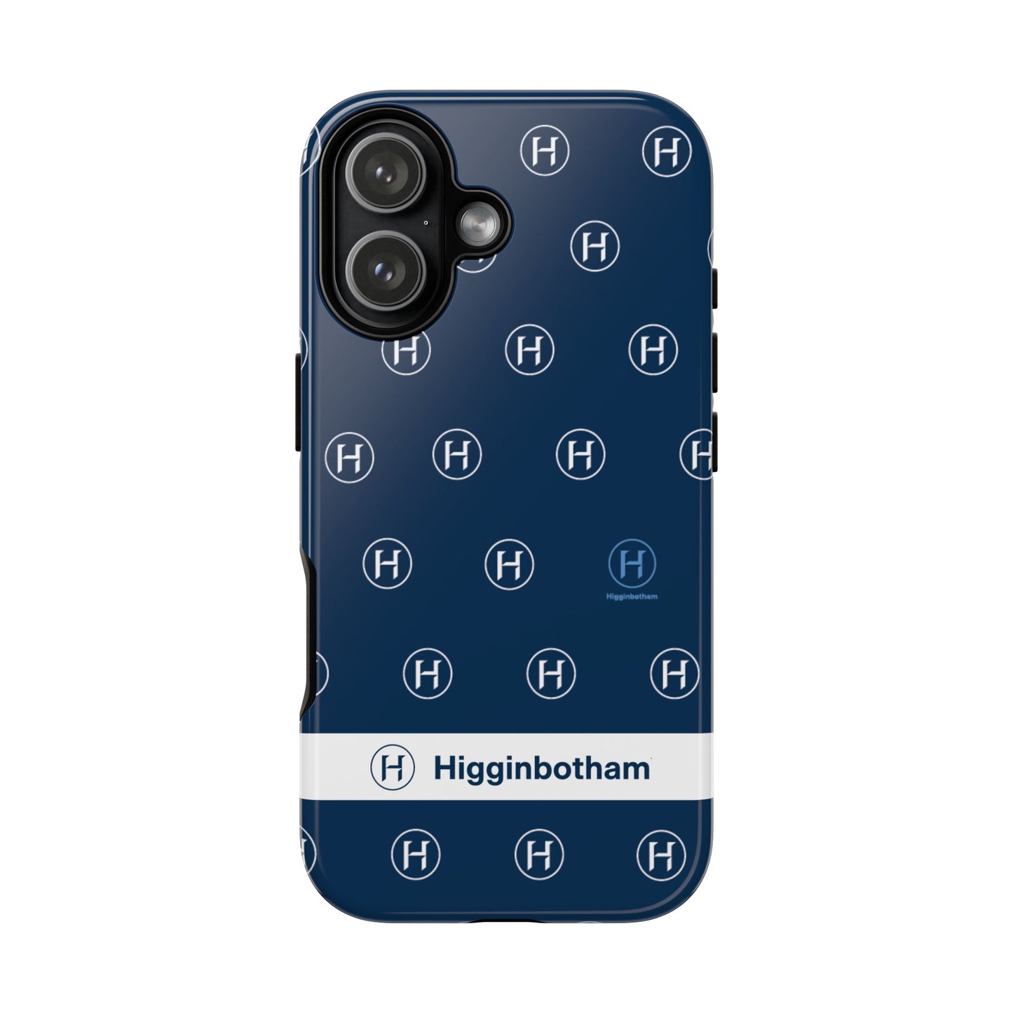 Navy Monogram Tough Phone Case — Shielded Slim Protective Cover