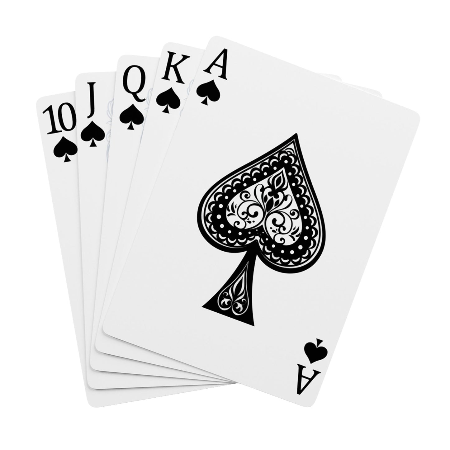 Classic Ace Spade Poker Playing Cards – Navy Monogram Back