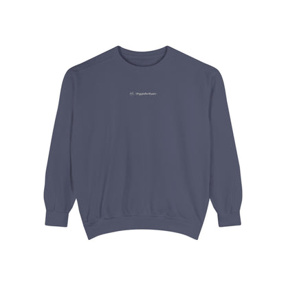 Comfort Colors Sweatshirt — Garment-Dyed Crewneck with Embroidery