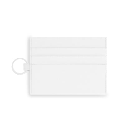 Monogram H Saffiano Leather Card Holder — Slim ID Wallet with Key Ring
