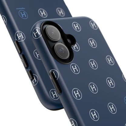 Navy Monogram Tough Phone Case — Shielded Slim Protective Cover