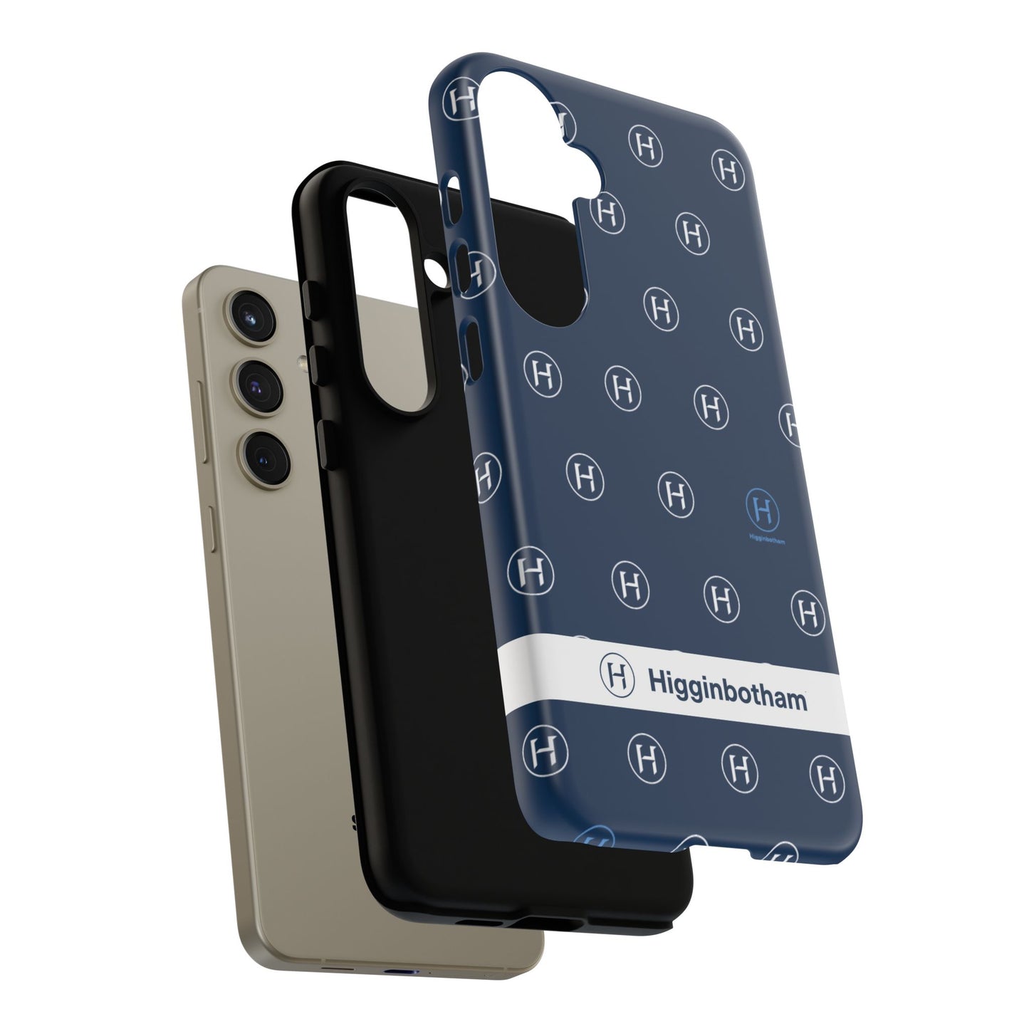 Navy Monogram Tough Phone Case — Shielded Slim Protective Cover