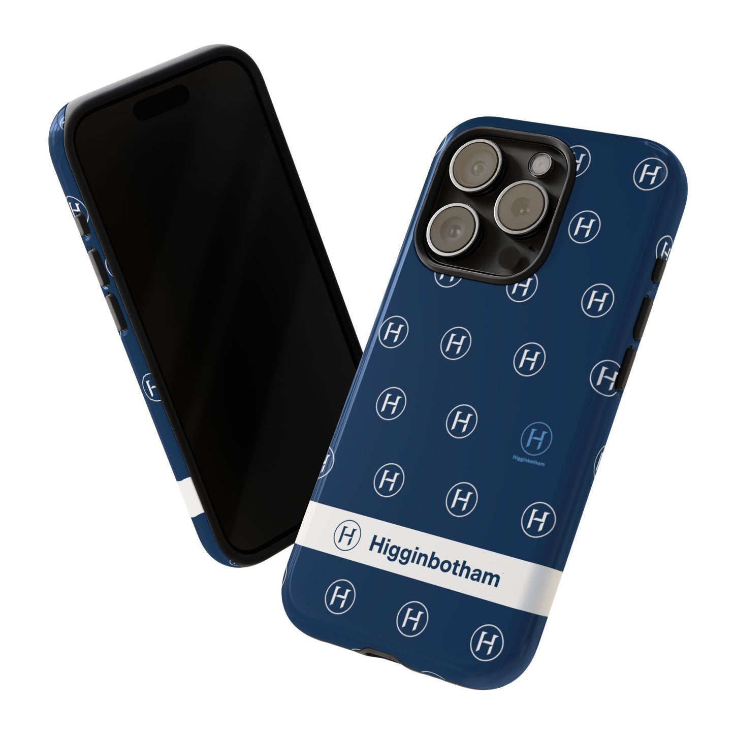 Navy Monogram Tough Phone Case — Shielded Slim Protective Cover