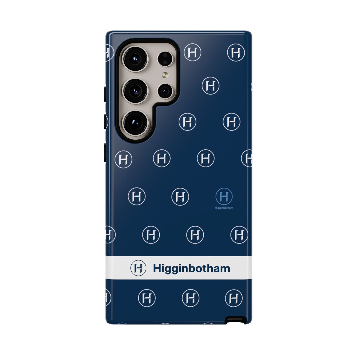 Navy Monogram Tough Phone Case — Shielded Slim Protective Cover