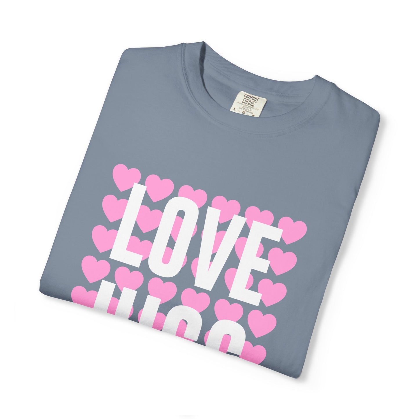 Love Higg T-Shirt — Pink Heart Graphic Tee