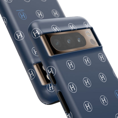 Navy Monogram Tough Phone Case — Shielded Slim Protective Cover
