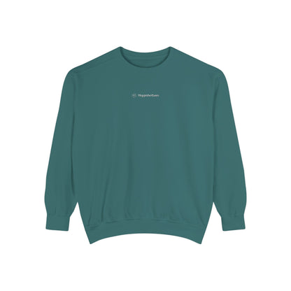 Comfort Colors Sweatshirt — Garment-Dyed Crewneck with Embroidery