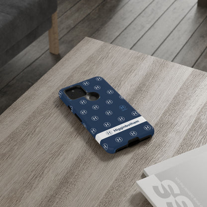 Navy Monogram Tough Phone Case — Shielded Slim Protective Cover