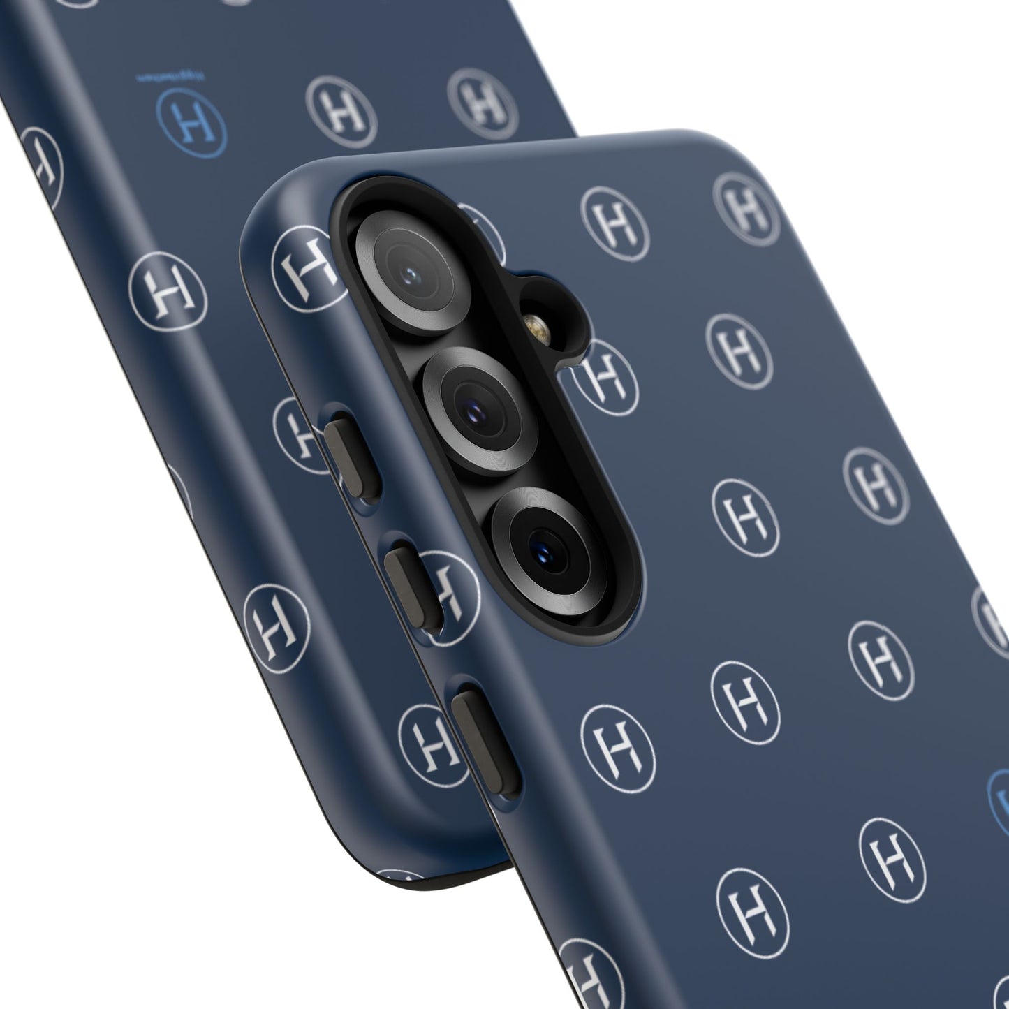 Navy Monogram Tough Phone Case — Shielded Slim Protective Cover