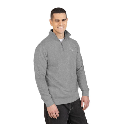 Embroidered Compass Quarter-Zip Fleece Pullover