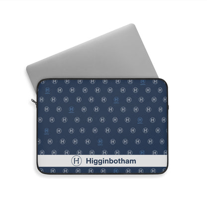 Monogrammed Navy Pattern Laptop Sleeve