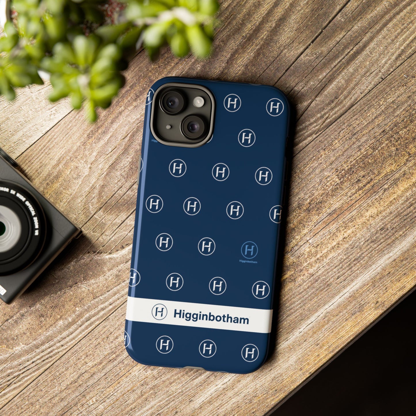 Navy Monogram Tough Phone Case — Shielded Slim Protective Cover