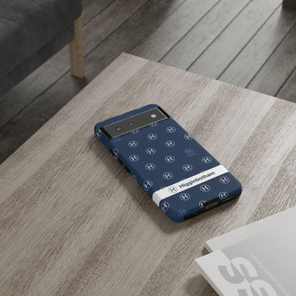 Navy Monogram Tough Phone Case — Shielded Slim Protective Cover
