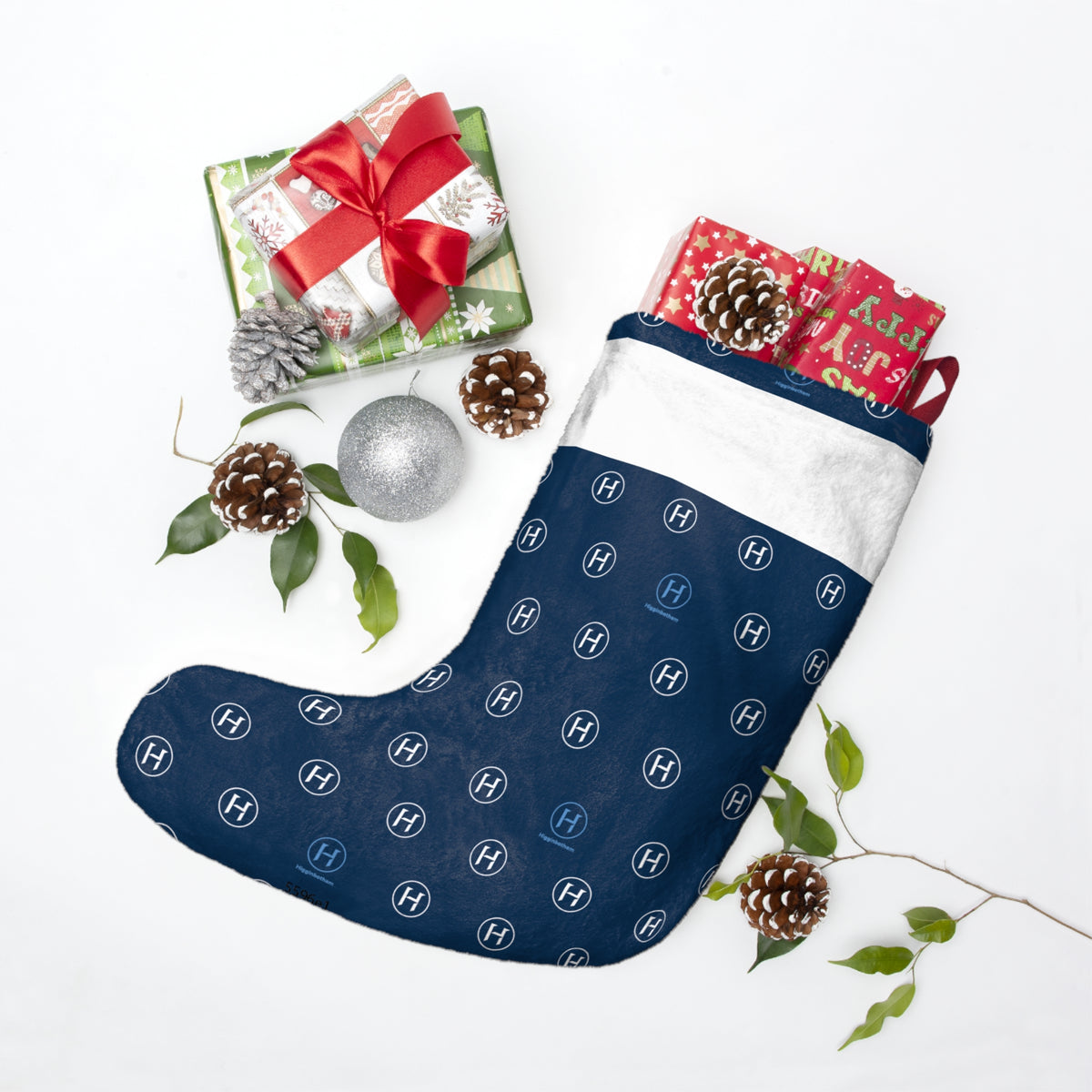 Navy Logo Christmas Stocking