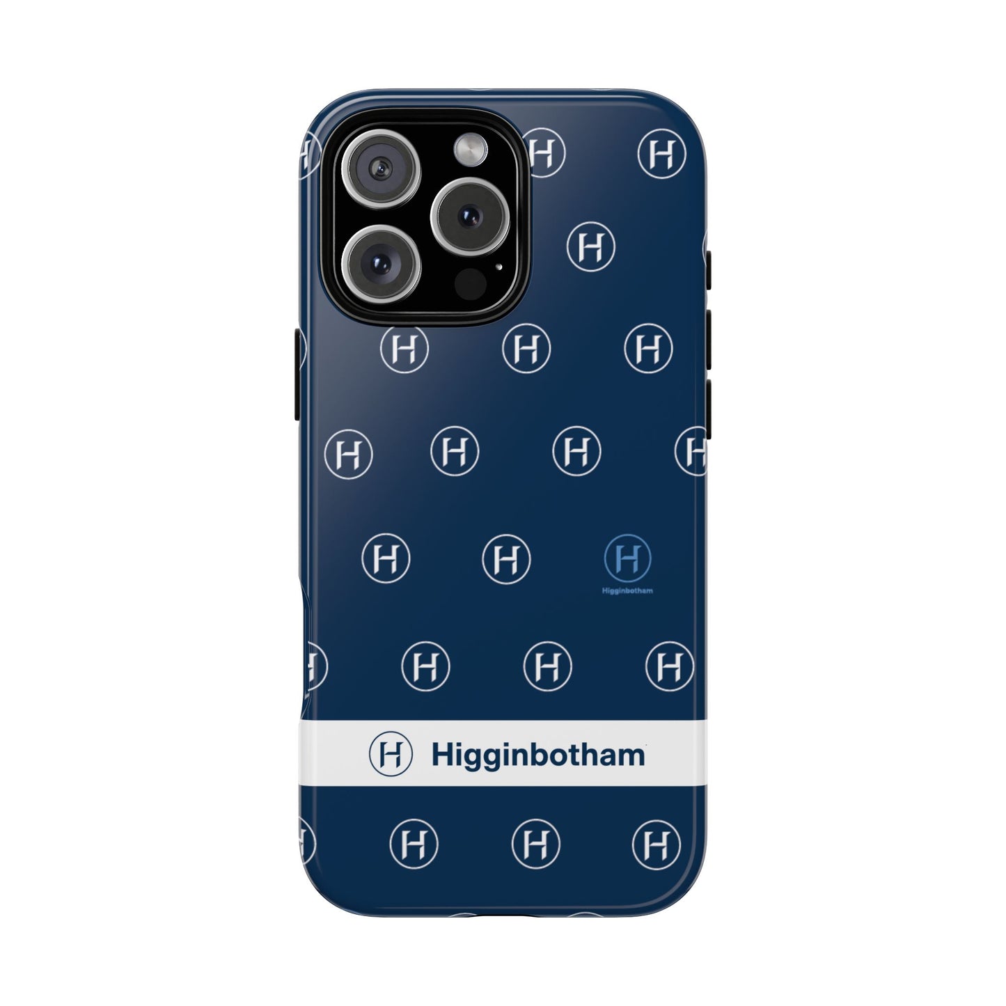 Navy Monogram Tough Phone Case — Shielded Slim Protective Cover
