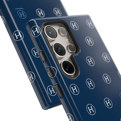 Navy Monogram Tough Phone Case — Shielded Slim Protective Cover