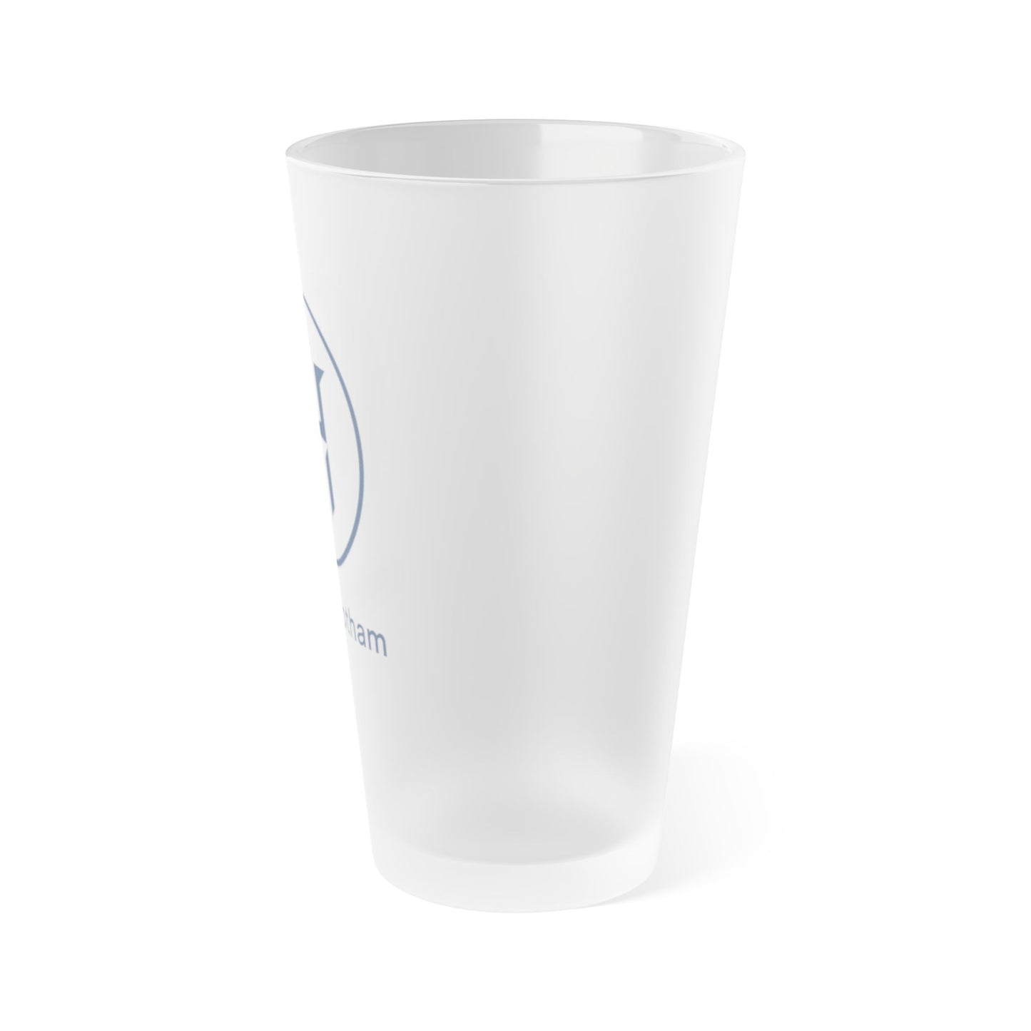 Frosted Pint Glass (16oz) — Higginbotham Logo