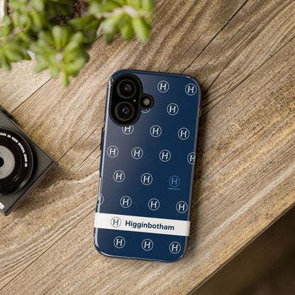Navy Monogram Tough Phone Case — Shielded Slim Protective Cover