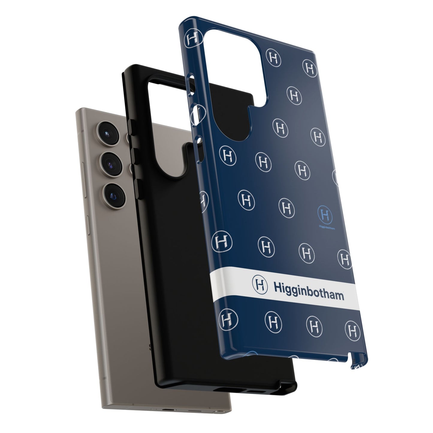Navy Monogram Tough Phone Case — Shielded Slim Protective Cover