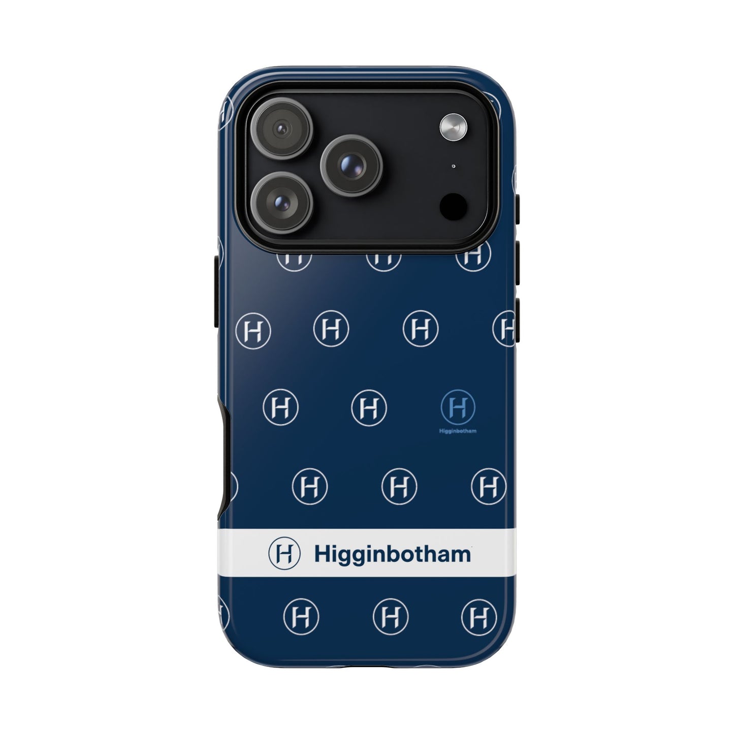 Navy Monogram Tough Phone Case — Shielded Slim Protective Cover