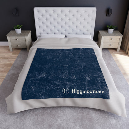 Crushed Velvet Blanket — Luxury Plush Throw Blanket with Subtle Logo