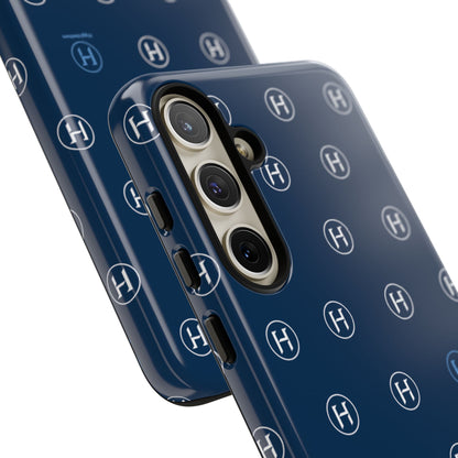 Navy Monogram Tough Phone Case — Shielded Slim Protective Cover