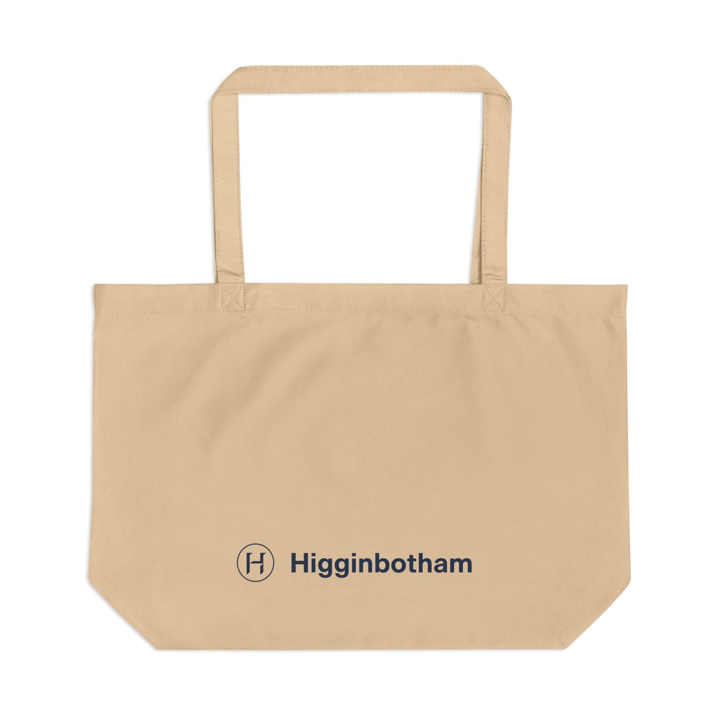 Higginbotham Canvas Tote Bag — Large Eco Tote, Reusable Grocery & Market Bag
