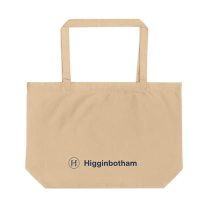 Higginbotham Canvas Tote Bag — Large Eco Tote, Reusable Grocery & Market Bag