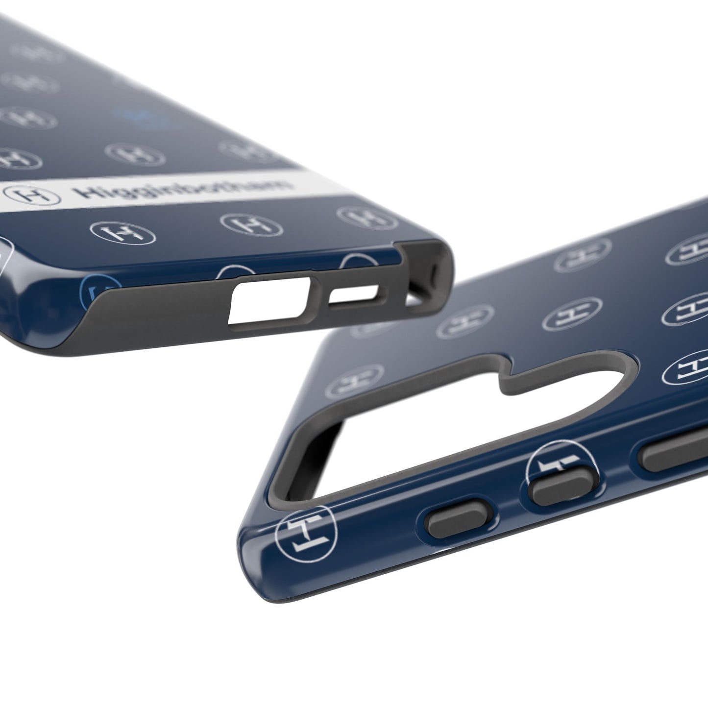 Navy Monogram Tough Phone Case — Shielded Slim Protective Cover