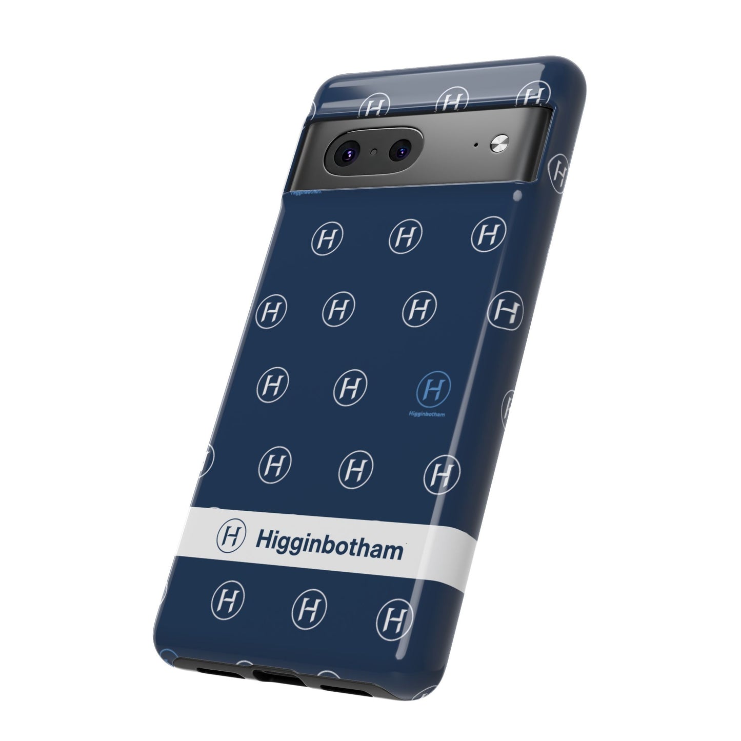 Navy Monogram Tough Phone Case — Shielded Slim Protective Cover