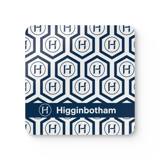 Monogram H Pattern Cork Coaster Set  (Set of 4)