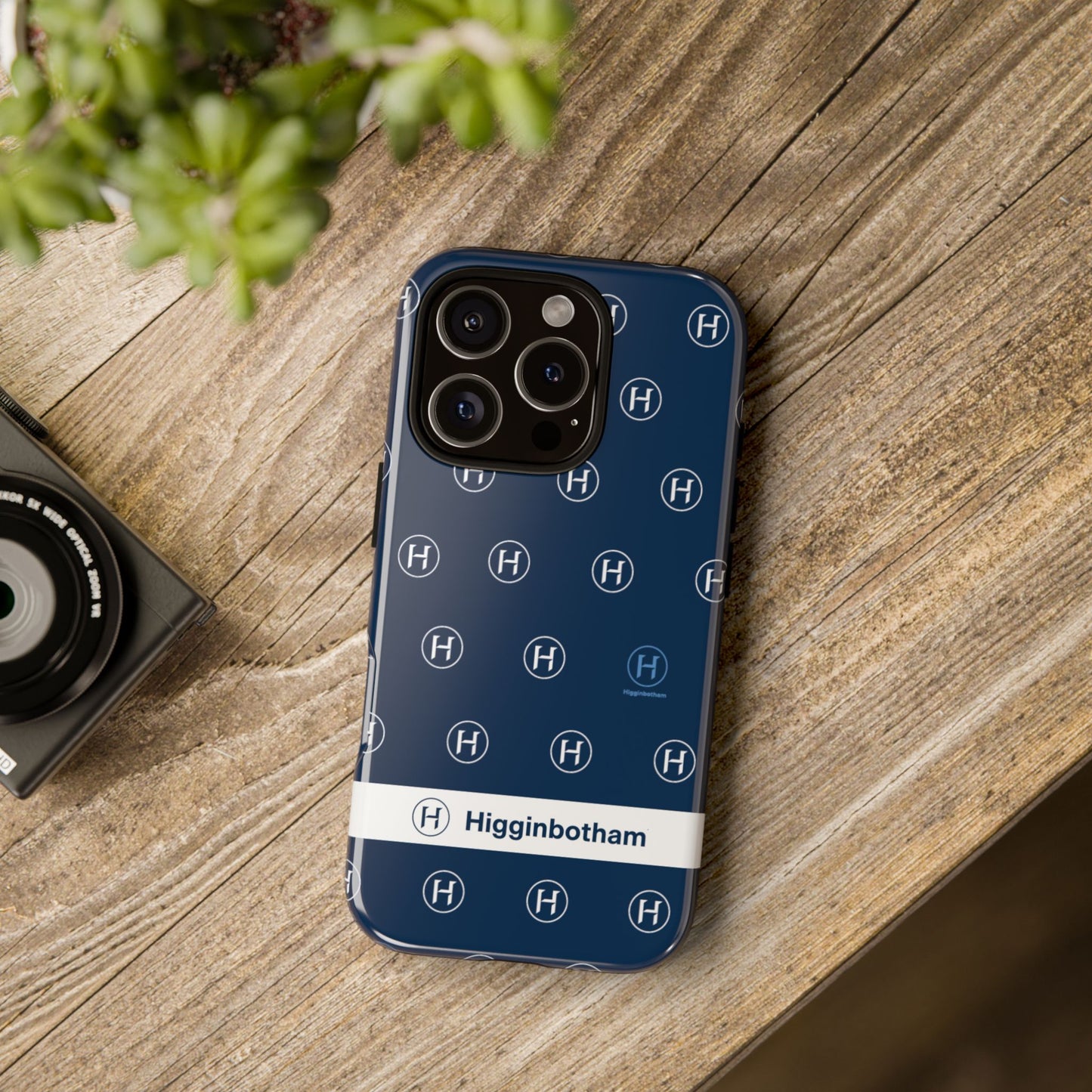 Navy Monogram Tough Phone Case — Shielded Slim Protective Cover