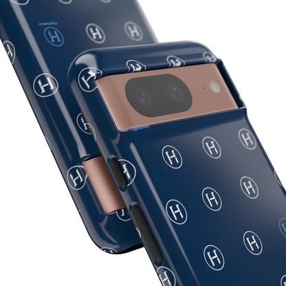 Navy Monogram Tough Phone Case — Shielded Slim Protective Cover