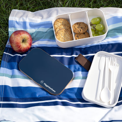 Personalized Navy Bento Lunch Box — Custom Name Insulated Meal Container