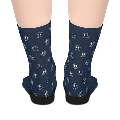 Navy Sublimated Mid-Length Socks