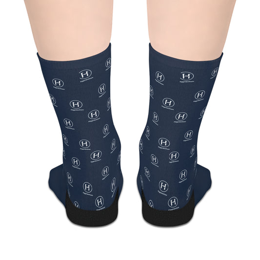 Navy Sublimated Mid-Length Socks