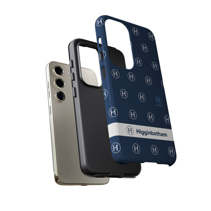 Navy Monogram Tough Phone Case — Shielded Slim Protective Cover