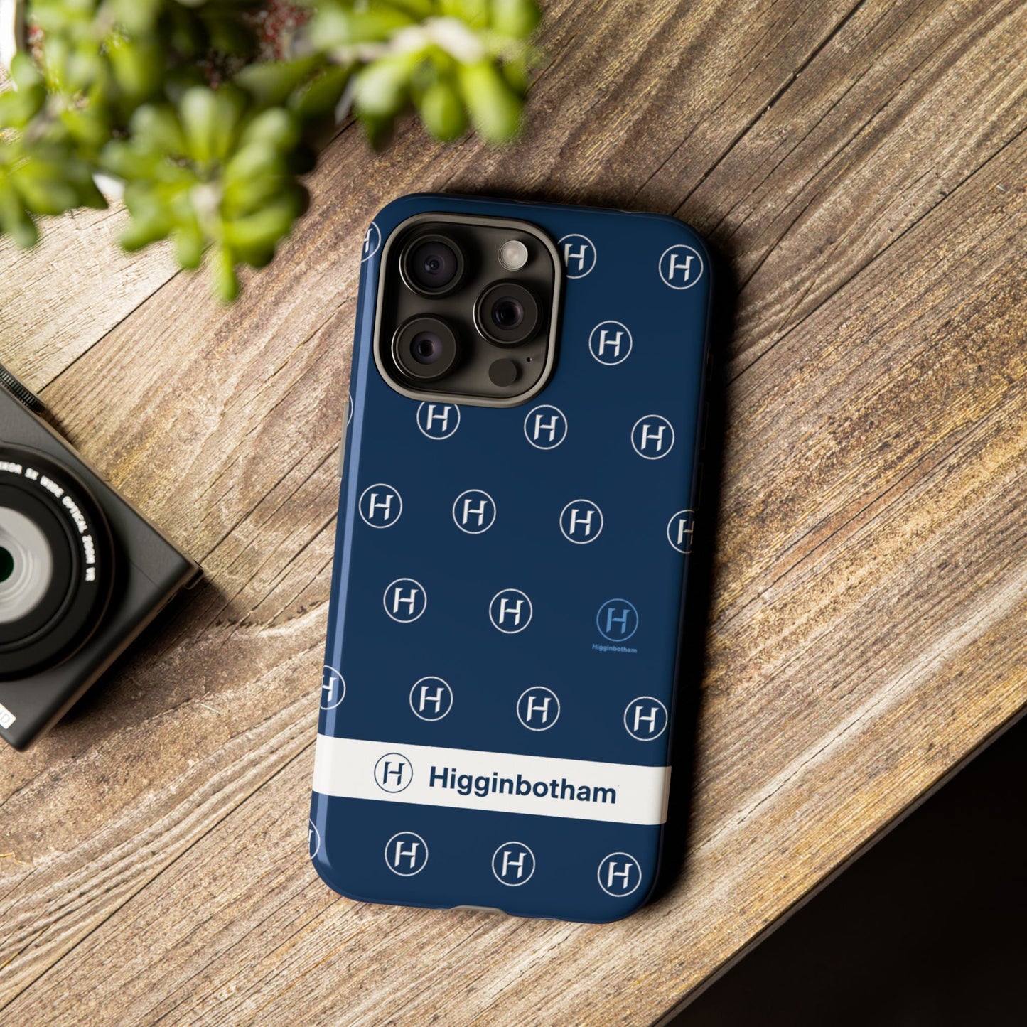 Navy Monogram Tough Phone Case — Shielded Slim Protective Cover