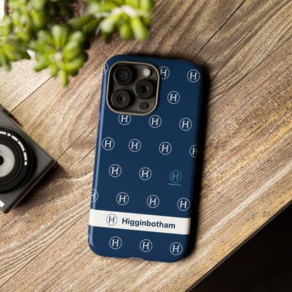Navy Monogram Tough Phone Case — Shielded Slim Protective Cover