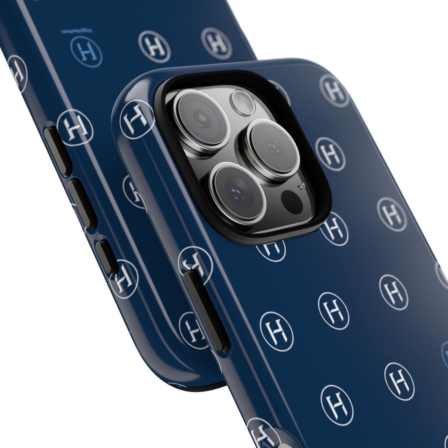 Navy Monogram Tough Phone Case — Shielded Slim Protective Cover