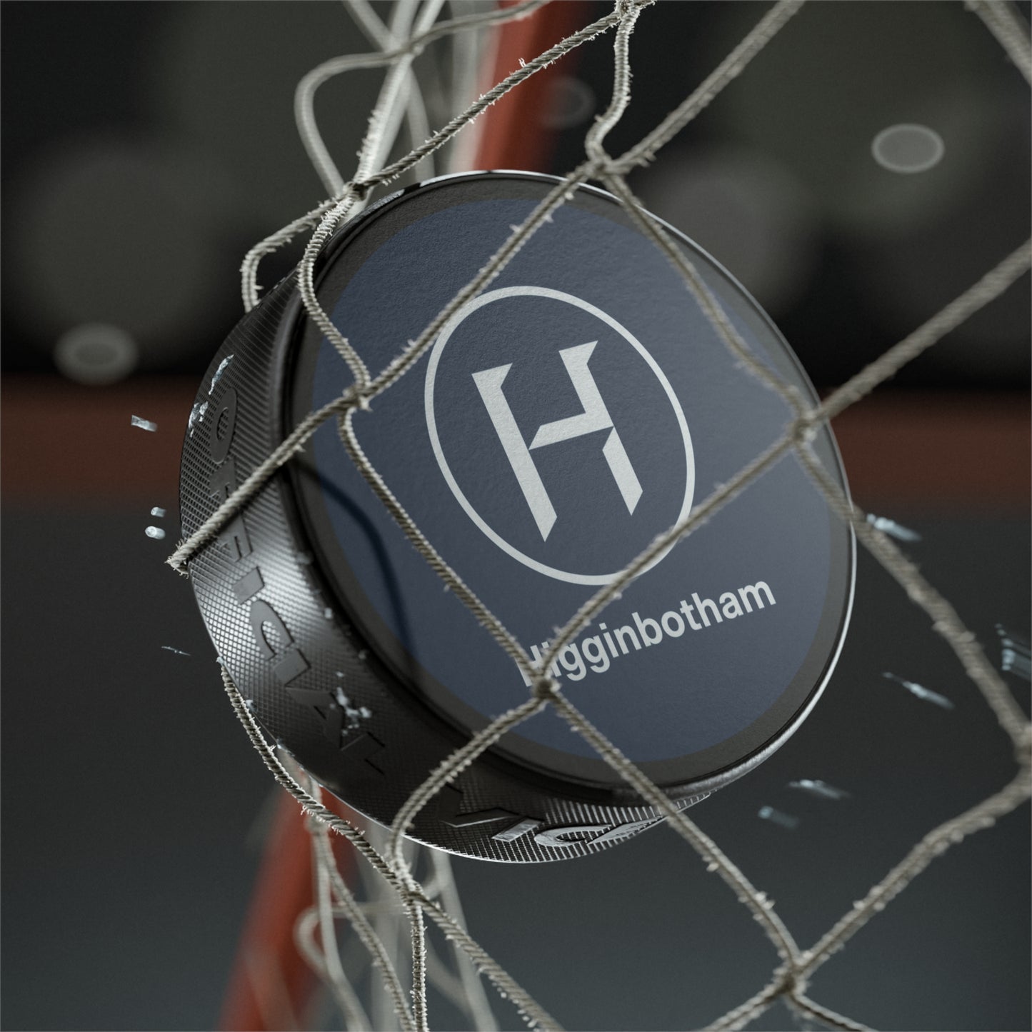 Personalized Hockey Puck — Custom Monogram 'Higginbotham' Team Puck